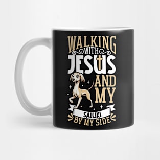 Jesus and dog - Saluki Mug